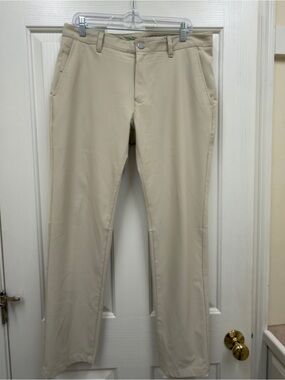 Bonobos Golf Men's Beige Slim Straight-Leg Performance Pants size 33x30